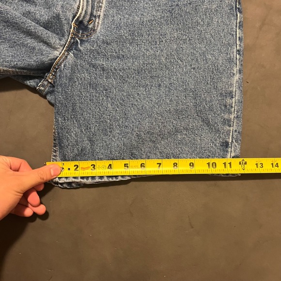 Vintage Levis 550 Shorts Men 36 Relaxed Loose Fit Blue Jean Jorts Baggy - Picture 8 of 8